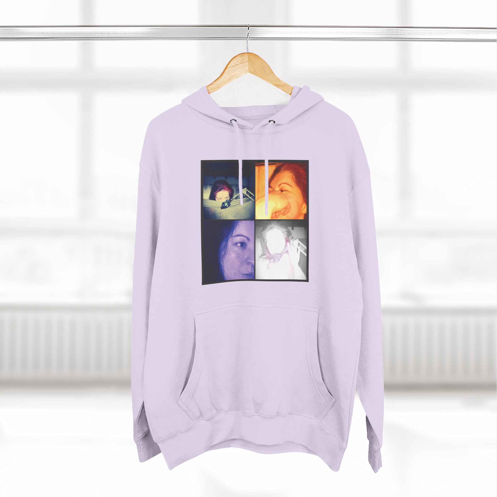 Three-Panel Hoodie — Retro Photo Collage & "Darkness & Soul" Tracklist Fleece Hoodie - Imagen 24