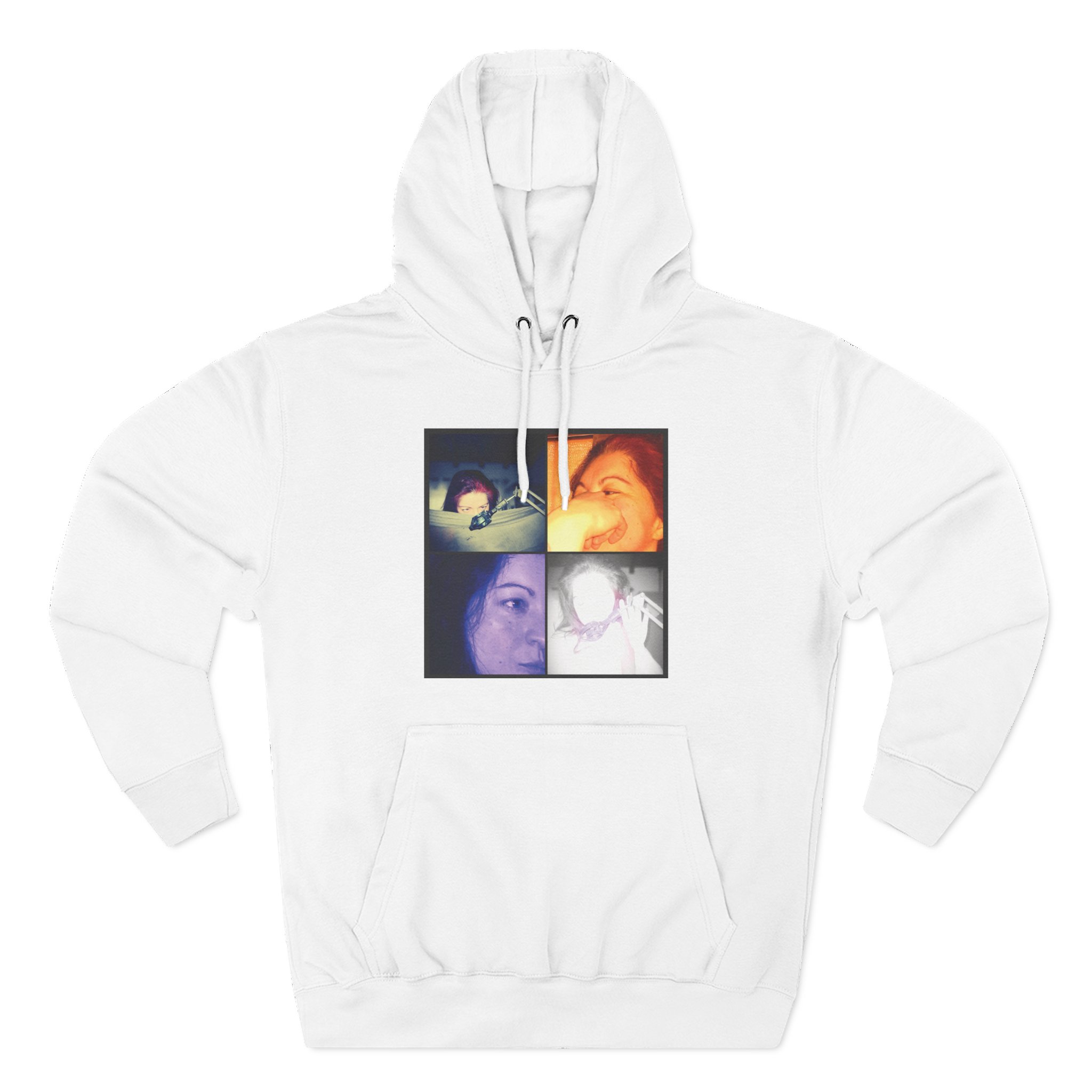 Three-Panel Hoodie — Retro Photo Collage & "Darkness & Soul" Tracklist Fleece Hoodie - Imagen 5