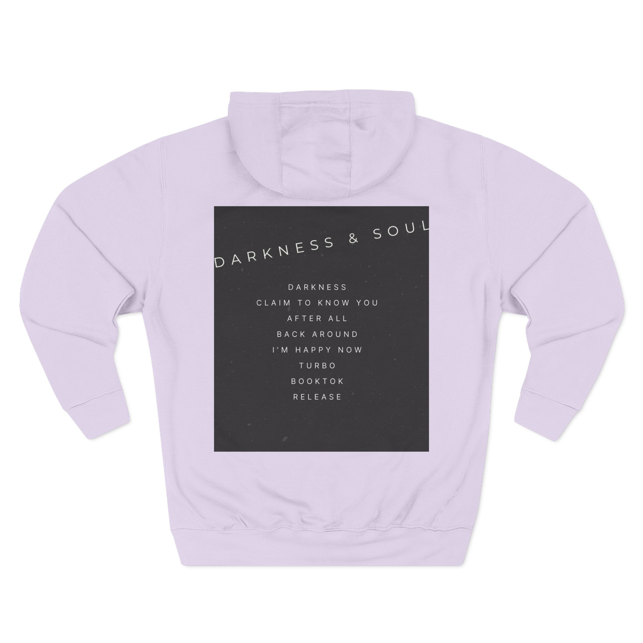Three-Panel Hoodie — Retro Photo Collage & "Darkness & Soul" Tracklist Fleece Hoodie - Imagen 22