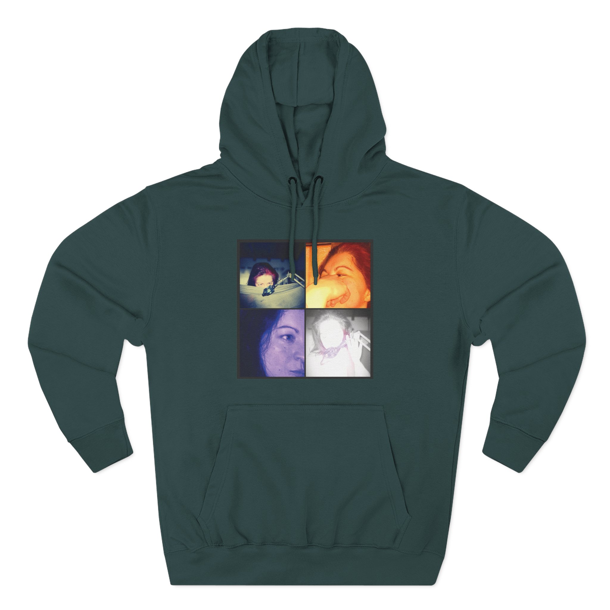 Three-Panel Hoodie — Retro Photo Collage & "Darkness & Soul" Tracklist Fleece Hoodie - Imagen 9