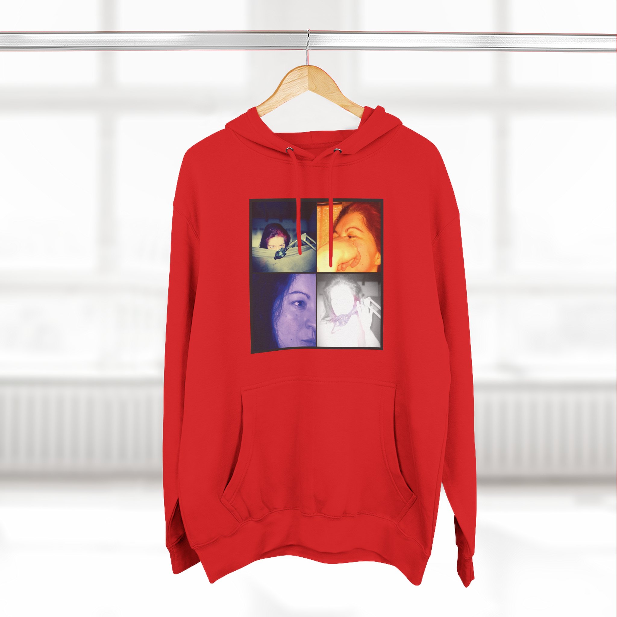 Three-Panel Hoodie — Retro Photo Collage & "Darkness & Soul" Tracklist Fleece Hoodie - Imagen 28