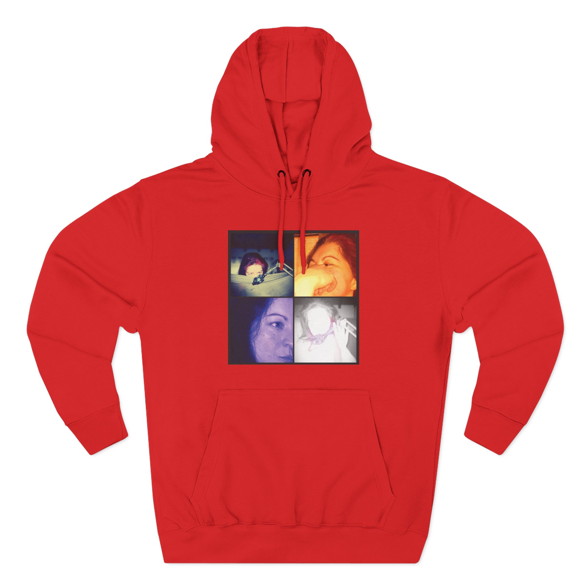 Three-Panel Hoodie — Retro Photo Collage & "Darkness & Soul" Tracklist Fleece Hoodie - Imagen 25