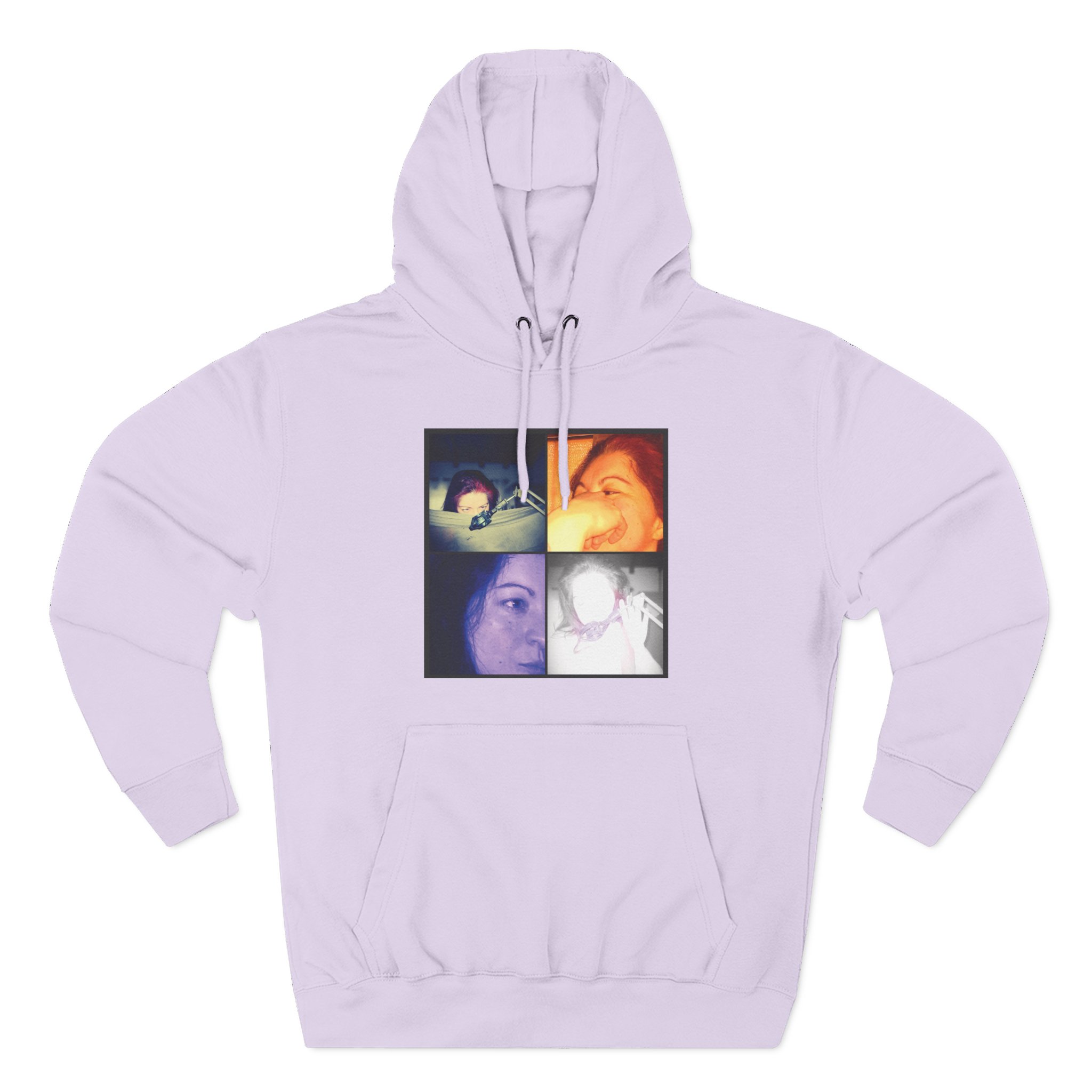 Three-Panel Hoodie — Retro Photo Collage & "Darkness & Soul" Tracklist Fleece Hoodie - Imagen 21