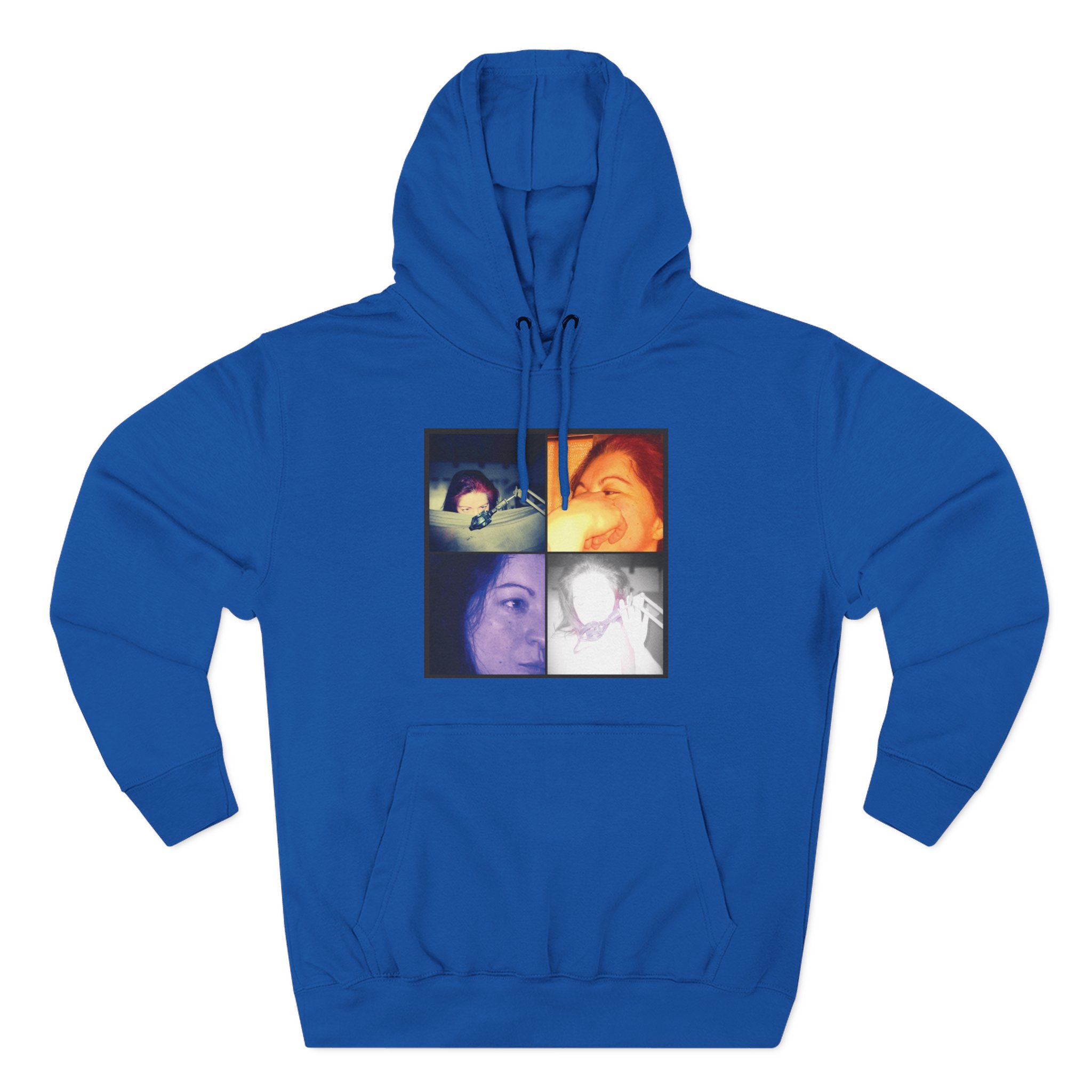 Three-Panel Hoodie — Retro Photo Collage & "Darkness & Soul" Tracklist Fleece Hoodie - Imagen 13