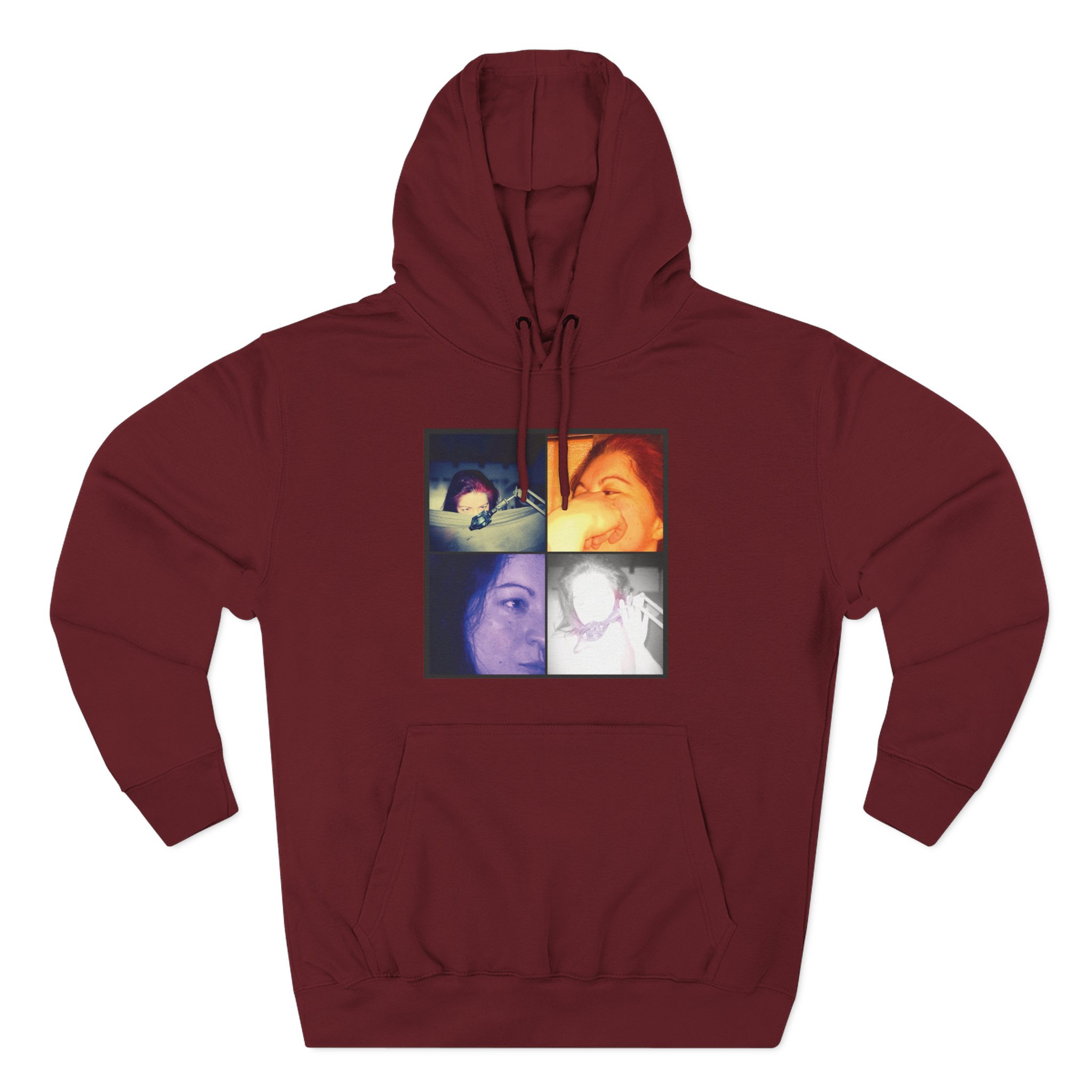 Three-Panel Hoodie — Retro Photo Collage & "Darkness & Soul" Tracklist Fleece Hoodie - Imagen 29
